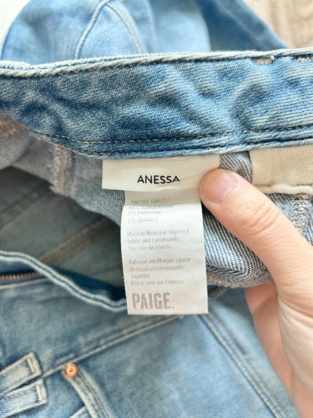 Paige Anessa High Rise Wide Leg Jean Light Wash in Sunnie Distressed Size 28 - Picture 11 of 14